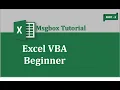 Excel VBA Beginner - 3 Msgbox Tutorial
