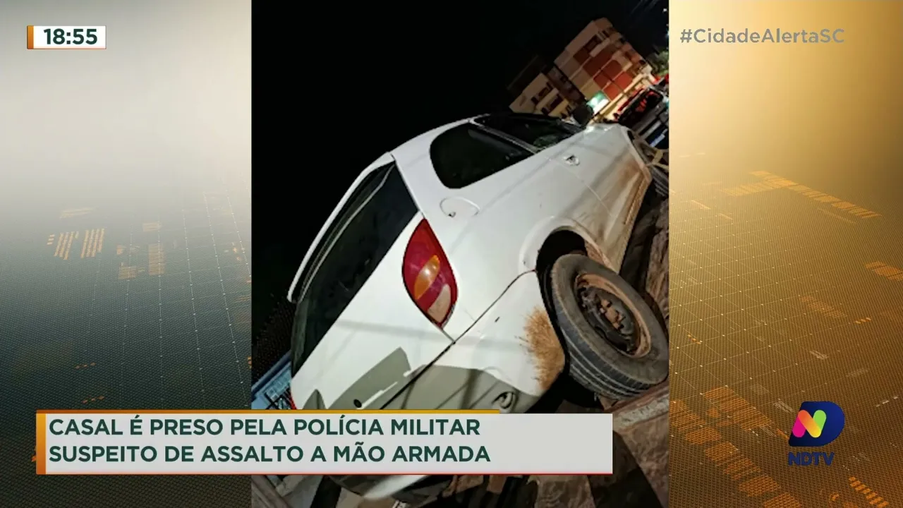 Casal é preso pela Polícia Militar suspeito de assalto a mão armada