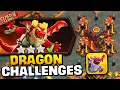 Easily 3 Star Dragon Escape Challenges 1-4 Clash of Clans