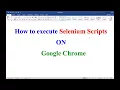 How to execute Selenium Scripts on Google Chrome