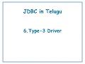 JDBC Type 3 Driver JDBC in Telugu Lecture-6