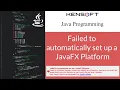 Failed to automatically set up a JavaFX Platform SOLVED Apache NetBeans 12 3