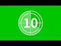 10 Seconds Countdown Circle Timer Animation Green Screen 4K 60FPS Free Download