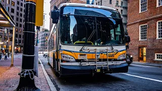 Riding the full MBTA express route 354 to Burlington via Woburn