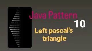 Print Left pascal s triangle star pattern program in java l
