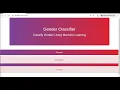Python Flask Gender Classification