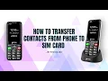 How To Transfer Contacts from Jethro SC490 to SIM Card