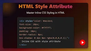 HTML Style Attribute Inline CSS for Beginners