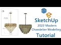 Chandelier for living room Sketchup tutorial
