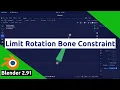 Blender 2 91 - Everything about Limit rotation bone constraint