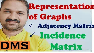 Matrix Representation of Graphs in Discrete Mathematics Adjacency Matrix Incidence Matrix DMS