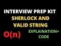 Sherlock and valid strings hackerrank solution