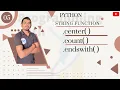 string center count endswith function in python Hindi