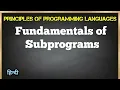 Fundamentals of Subprograms PPL Jayesh Umre