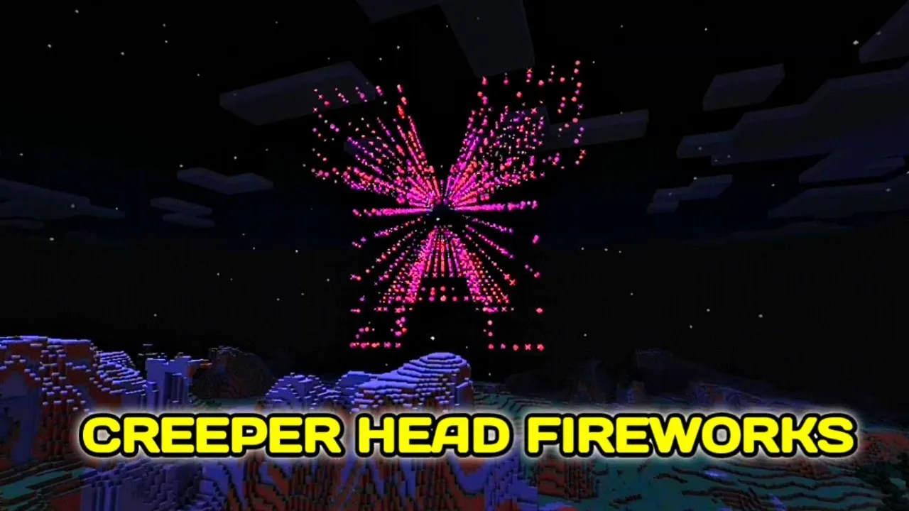 How to make Creeper head shaped Fireworks in Minecraft
