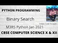 Binary Search Python using recursion Binary Search With Python Program Binary Search in Python