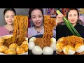 Download Lagu MUKBANG 먹방 EATING SPICY NOODLES and SOFT BOIL EGGS chewy sounds | ASMR | chinese foods 辣面鸡蛋
