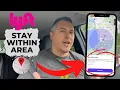 NEW Lyft Driver Feature Stay Within Area Destination Filter AKA Area Preference