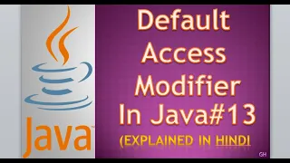 Default Access Modifier in java Part-3 What is default modifier Hindi