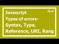 89 Types of JS native errors Types JavaScript native error in Hindi