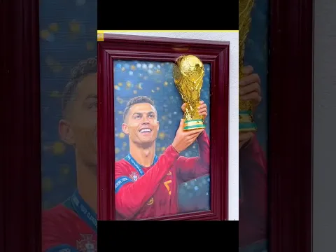 He Turned Ronaldo’s Painting Into 3D Art 🤯🔥 #Ronaldo #3DArt #Shorts