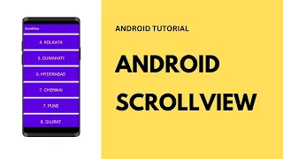 Android ScrollView Android scrollview tutorial ScrollView in Android Android Tutorial