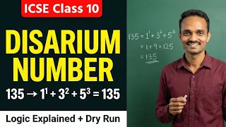 Disarium Number Program in Java Easy Logic Dry Run ICSE Class 10 Computer Applications