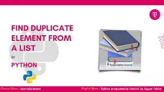find duplicate elements in a list python