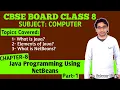 CBSE Board Class 8 Computer Chapter 8 Java Programming Using NetBeans Part 1 NCERT Solutions
