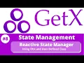 Flutter GetX Tutorial State Management GetX - by using Obx and Custom Class