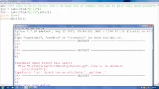 Python tutorial in Hindi 10 Use number in find operator