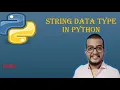 String Data Type in Python Hindi 2020