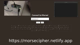 Convert text to Morse code Play it on PI