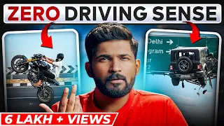 Indians have ZERO driving sense |  Indian roads are not safe | Abhi and Niyu