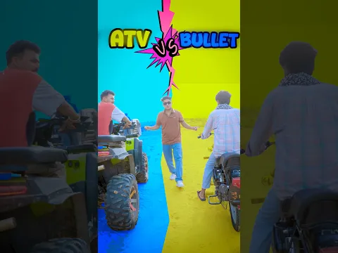 ATV and Bullet Drag Race #shorts #devkeexperiment