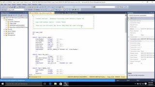 Creating tables and scripts in SQL Server 2014