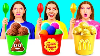 Rich Vs Broke Vs Giga Rich Food Challenge Funny Situations By ChallengeTeen 