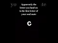 Download Lagu Apparently the letter you land on is the first letter of your soul mate