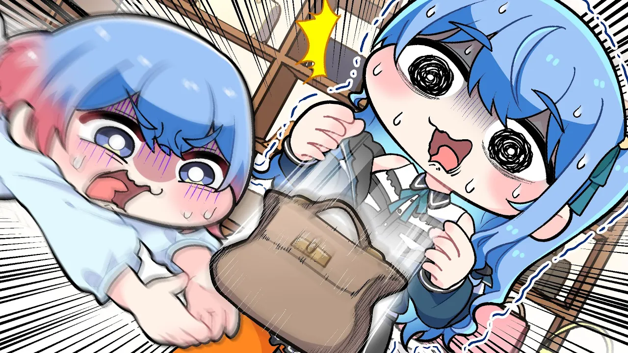 【手描き】母街にブランド鞄を贈ろうとするも高額すぎて動揺を隠せないすいちゃん【こまいぬ/切り抜き/Hololive】