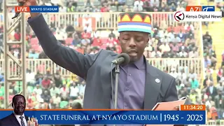 Raila Jr POWERFULLY Pays Tribute To His Late Father Raila Odinga During State Funeral 