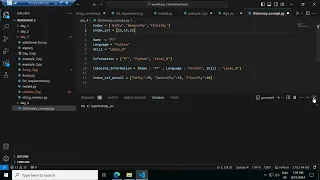 Python workshop 2 Day 4 Dictionary Tuple