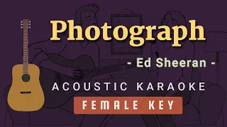 Download Photograph - Ed Sheeran [Acoustic Karaoke | Female Key] MP3