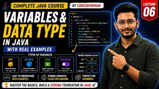 Variables Data Types in Java by Codesofrohan in Hindi