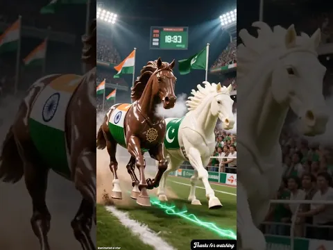 ๐ Two Horses Race Fiercely Finish Together Champion Decided ๐ฎ๐ณ๐ต๐ฐ๐ฅ #ai #shorts #indiavspakistan