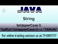 how to convert string into uppercase in java in hindi toUpperCase method in java
