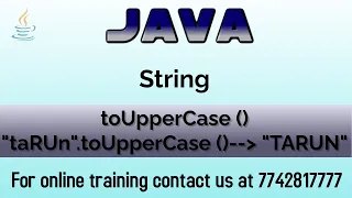 how to convert string into uppercase in java in hindi toUpperCase method in java
