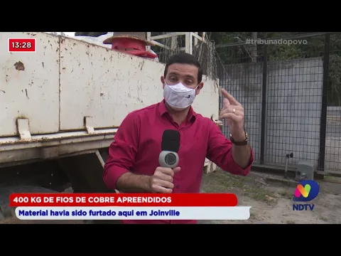 400 kg de fios de cobre apreendidos. Material havia sido furtado aqui em Joinville