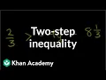Solving a two-step inequality Linear inequalities Algebra I Khan Academy