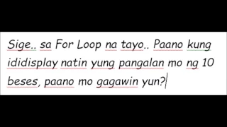Java Tutorial Tagalog 9 for loop
