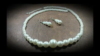 Bello y Elegante Collar de Perlas...Clase #669!!!